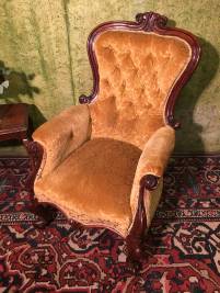 Victorian Mahagoni Sessel Spoon Back Chair Rokoko-Stil1880-1890